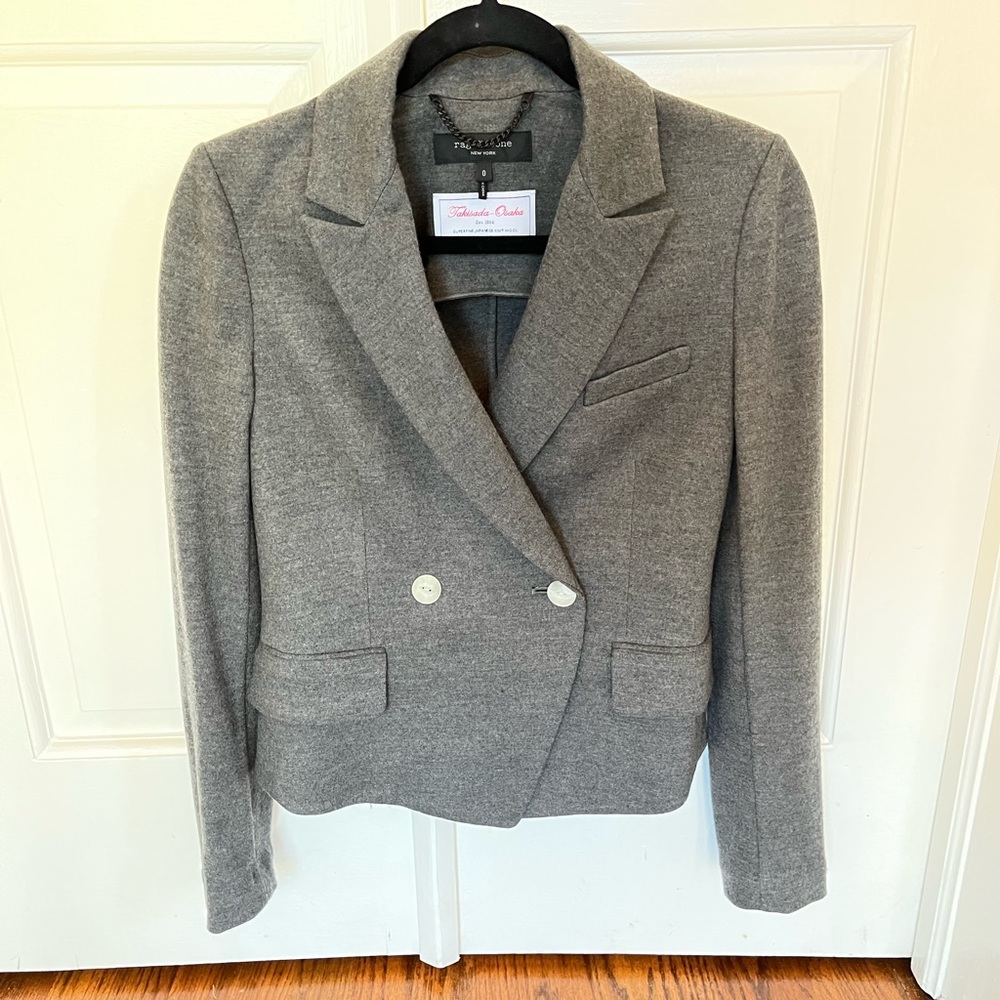 Rag & Bone Fletcher cropped wool blazer
